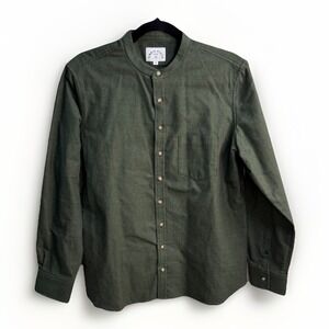 Kirrin Finch Shirt Adult 16 Green Cotton Long Sleeve Button Down Preppy